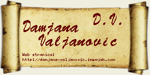 Damjana Valjanović vizit kartica